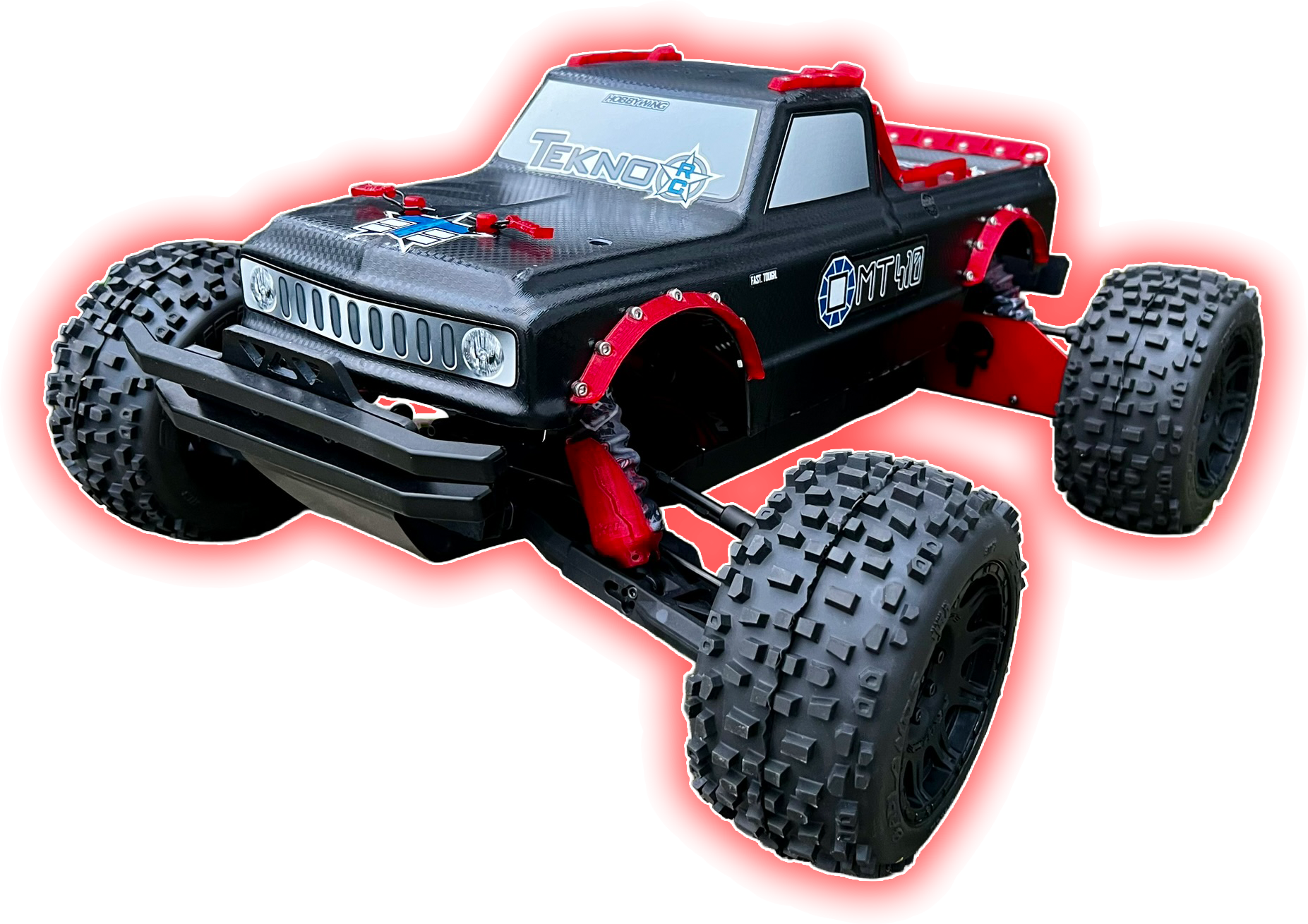 Tekno MT410 RC car in red