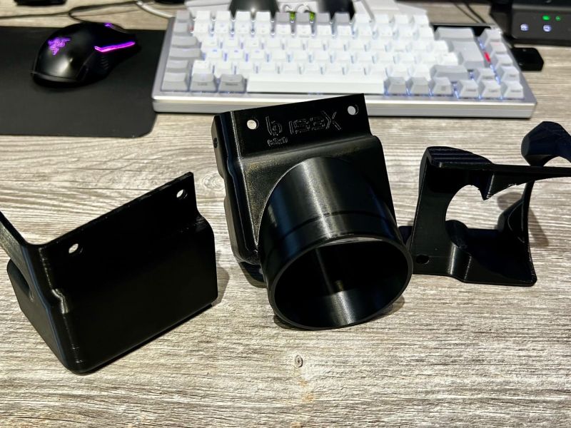 Adapter with its mounting bracket