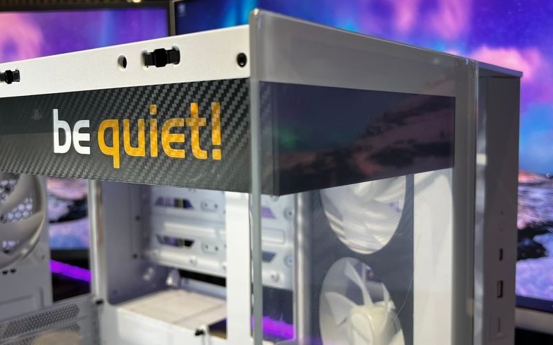 The printed radiator cover with be quiet! lettering on top of the case
