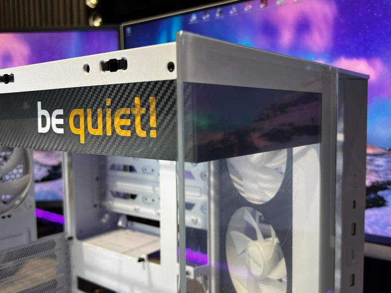 The printed radiator cover with be quiet! lettering on top of the case