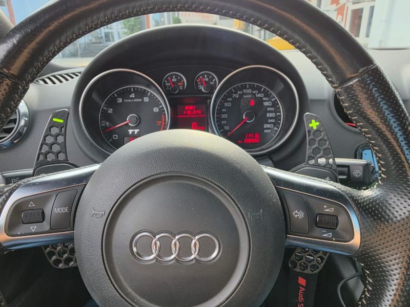 Steering wheel with the printed paddle shifters, second angle