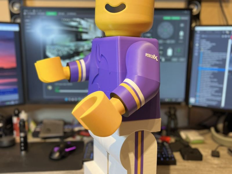 The Brickman mid-stride, one leg forward