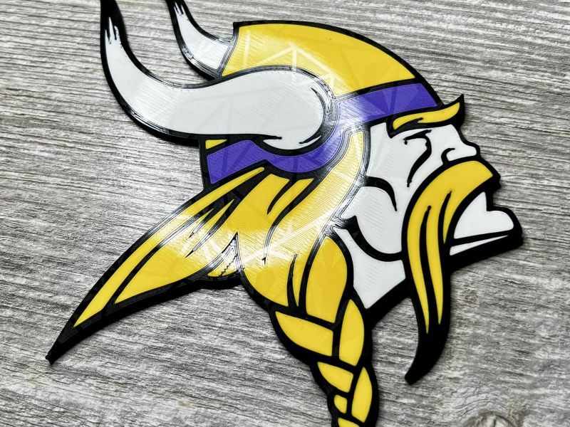 The printed Vikings logo for the Brickman’s chest